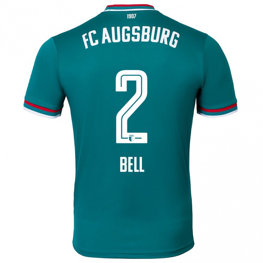 Hombre Camiseta Julian Bell #2 Verde Oscuro 2ª Equipación 2024/25 La Camisa Chile