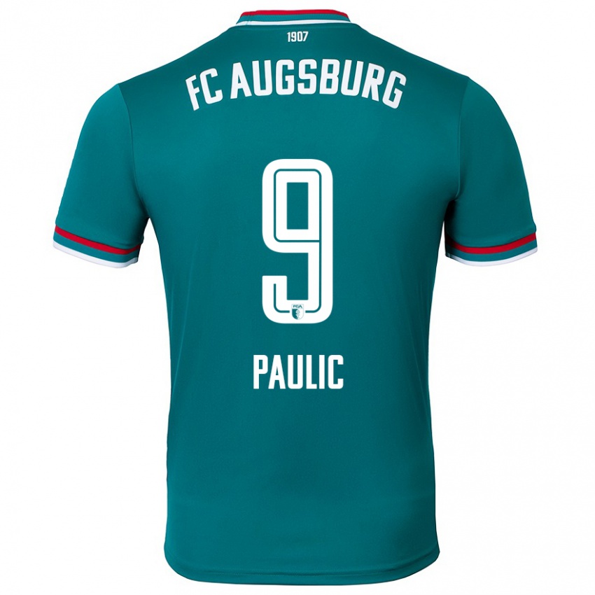 Hombre Camiseta Anthony Paulic #9 Verde Oscuro 2ª Equipación 2024/25 La Camisa Chile