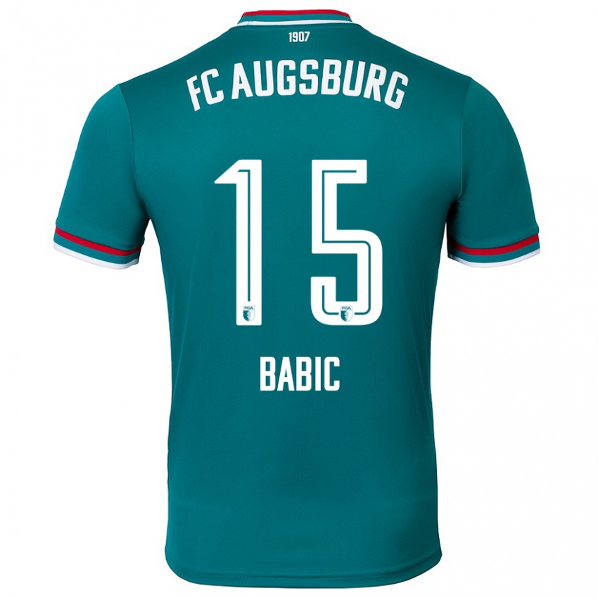 Hombre Camiseta David Babic #15 Verde Oscuro 2ª Equipación 2024/25 La Camisa Chile