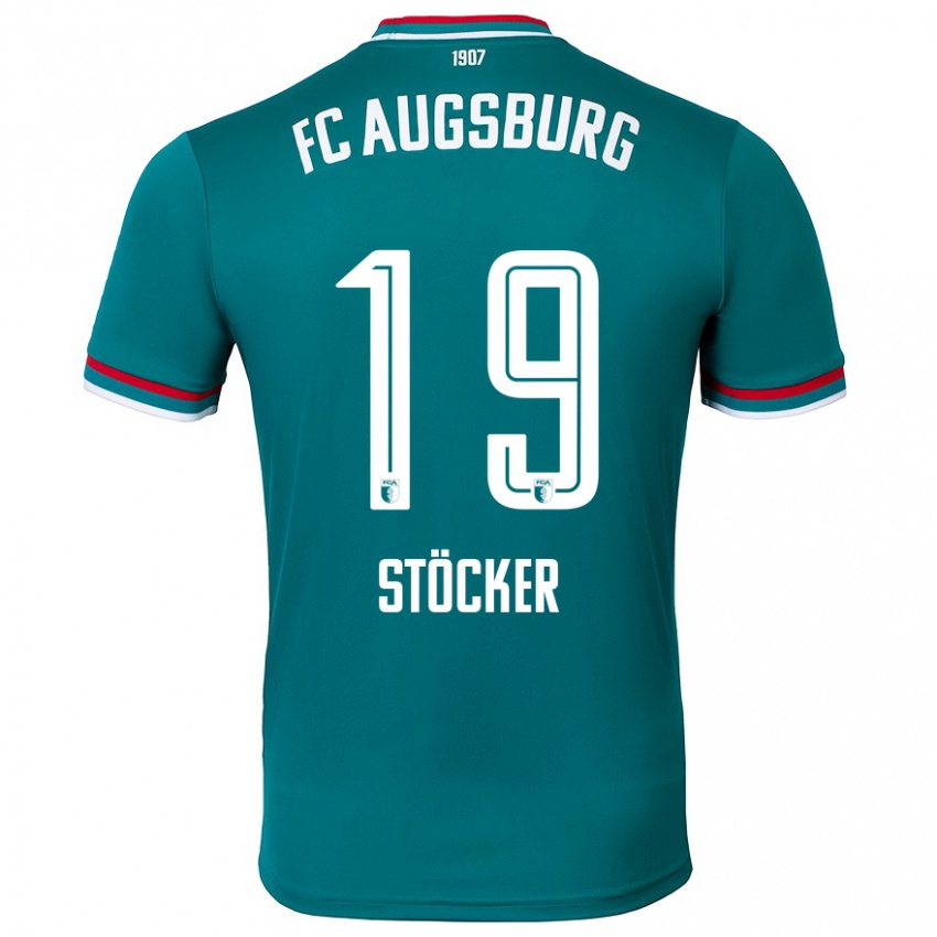 Hombre Camiseta Louis Stöcker #19 Verde Oscuro 2ª Equipación 2024/25 La Camisa Chile