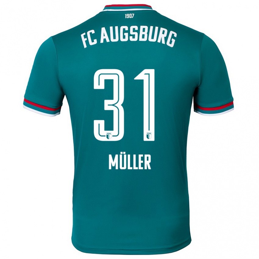 Hombre Camiseta Noah Müller #31 Verde Oscuro 2ª Equipación 2024/25 La Camisa Chile