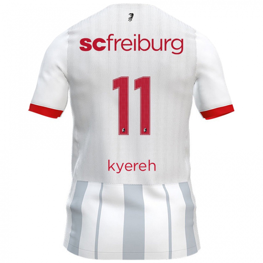 Hombre Camiseta Daniel-Kofi Kyereh #11 Blanco Gris 2ª Equipación 2024/25 La Camisa Chile