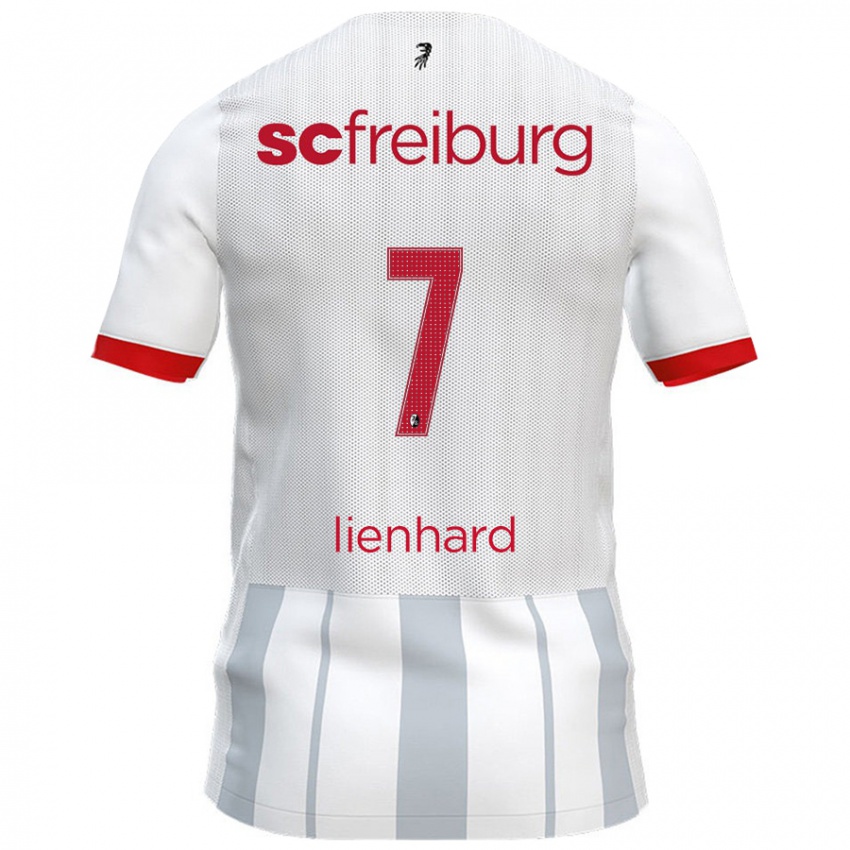 Hombre Camiseta Patrick Lienhard #7 Blanco Gris 2ª Equipación 2024/25 La Camisa Chile