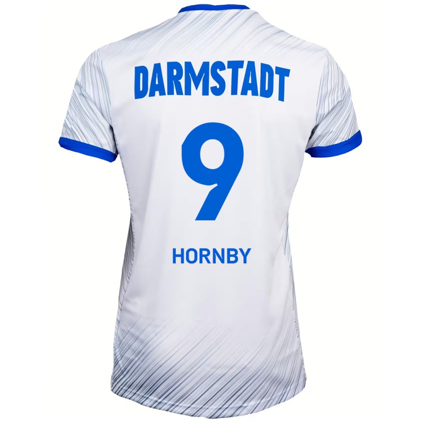 Hombre Camiseta Fraser Hornby #9 Blanco Azul 2ª Equipación 2024/25 La Camisa Chile