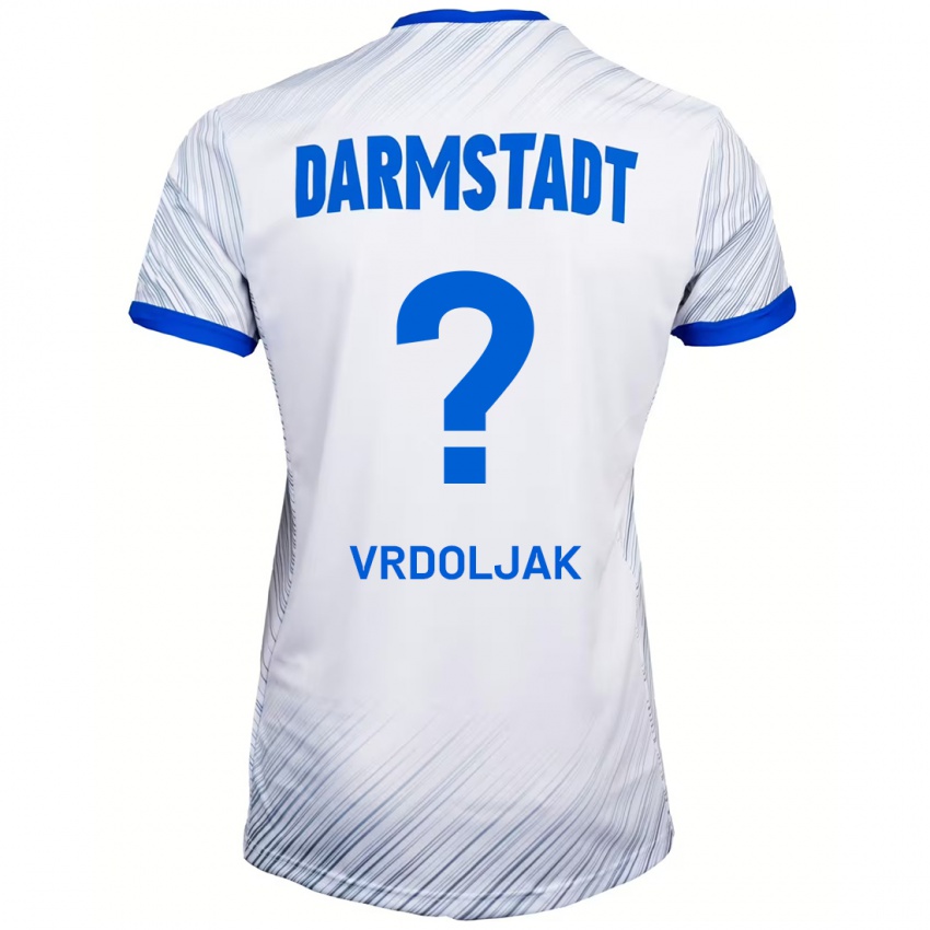 Hombre Camiseta Tomislav Vrdoljak #0 Blanco Azul 2ª Equipación 2024/25 La Camisa Chile