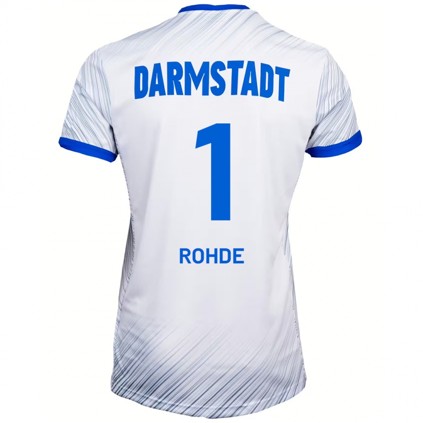 Hombre Camiseta Til Rohde #1 Blanco Azul 2ª Equipación 2024/25 La Camisa Chile