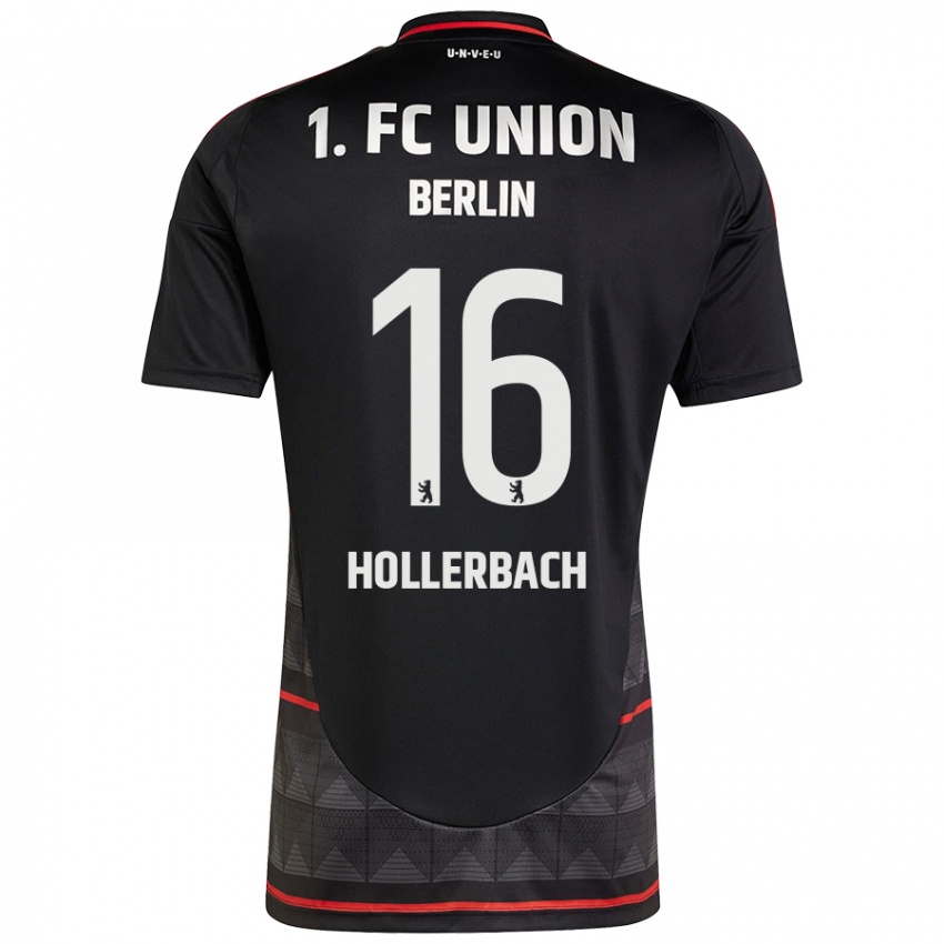 Hombre Camiseta Benedict Hollerbach #16 Negro 2ª Equipación 2024/25 La Camisa Chile