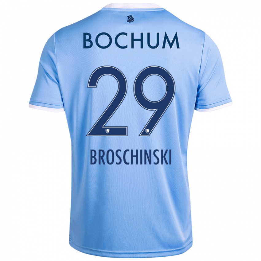 Hombre Camiseta Moritz Broschinski #29 Azul Cielo 2ª Equipación 2024/25 La Camisa Chile