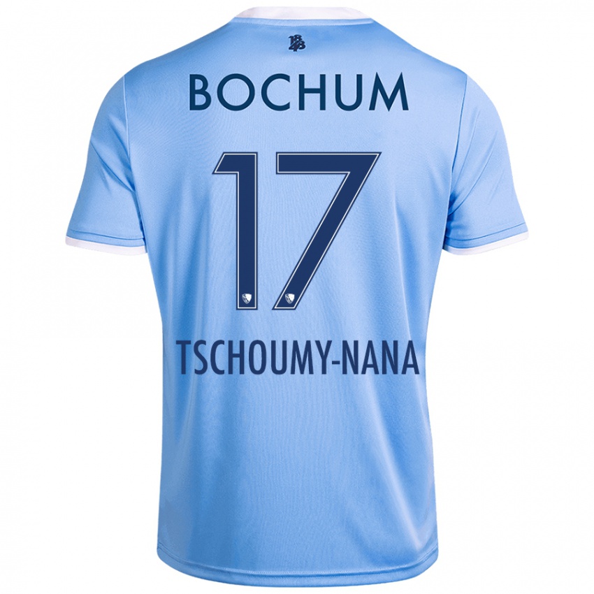 Hombre Camiseta Daryl Tschoumy-Nana #17 Azul Cielo 2ª Equipación 2024/25 La Camisa Chile