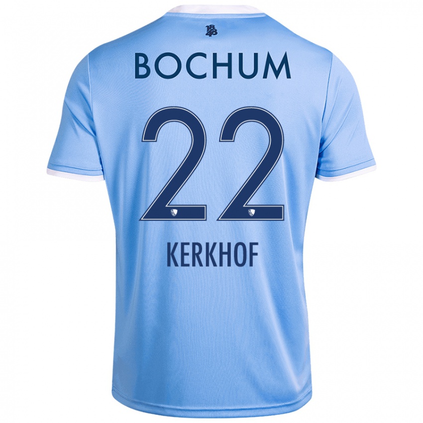 Hombre Camiseta Nina Kerkhof #22 Azul Cielo 2ª Equipación 2024/25 La Camisa Chile