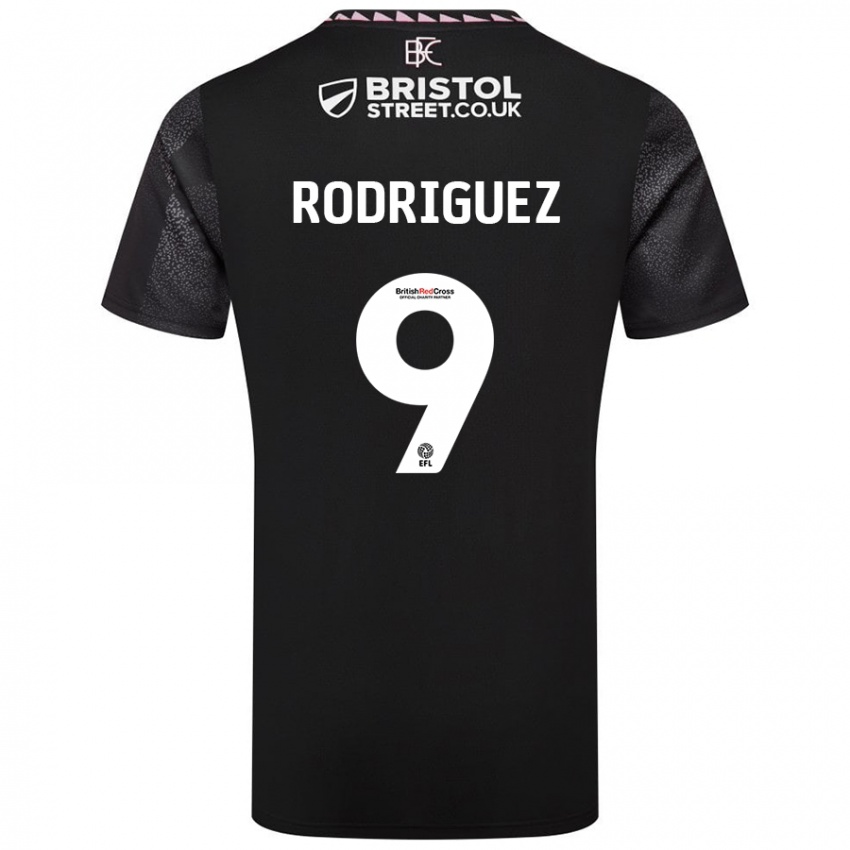 Hombre Camiseta Jay Rodríguez #9 Negro 2ª Equipación 2024/25 La Camisa Chile