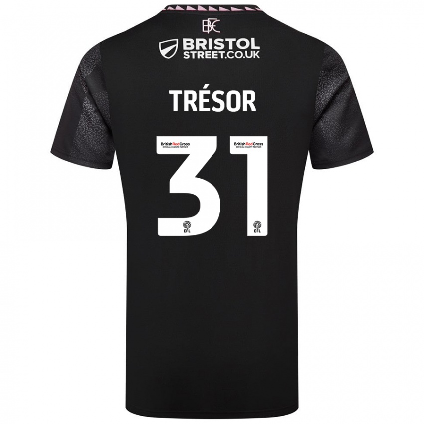 Hombre Camiseta Mike Trésor #31 Negro 2ª Equipación 2024/25 La Camisa Chile