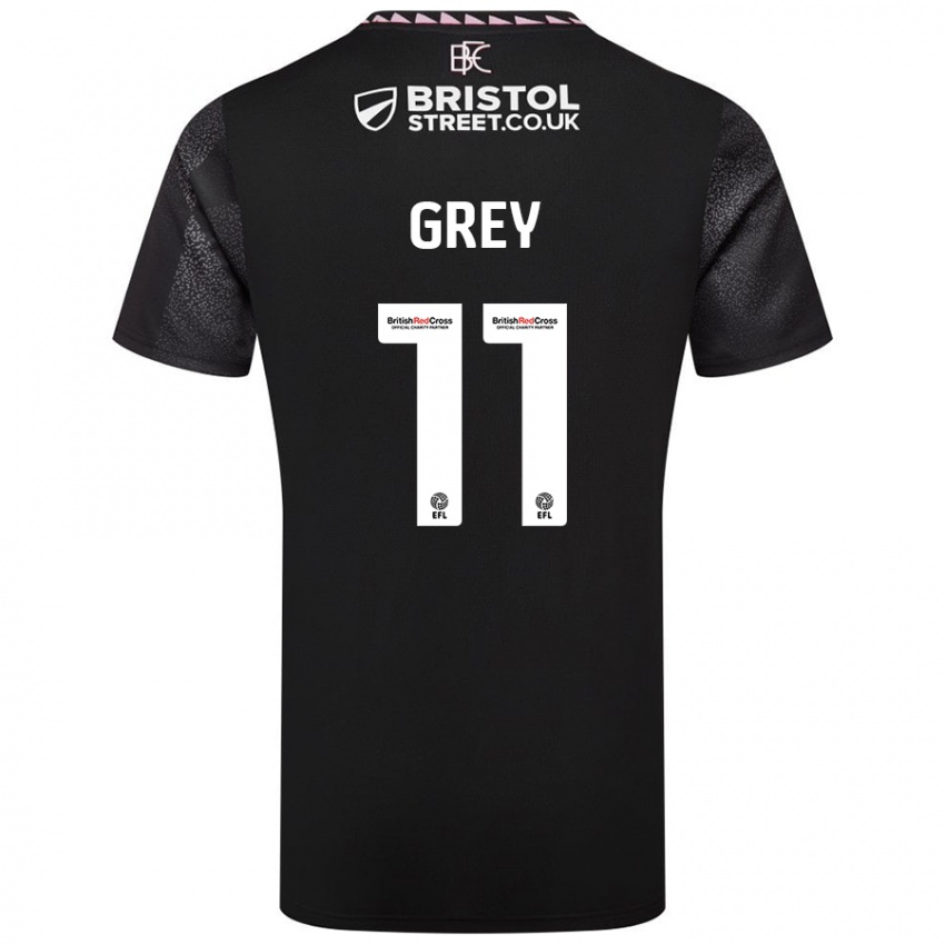 Hombre Camiseta Anna Grey #11 Negro 2ª Equipación 2024/25 La Camisa Chile