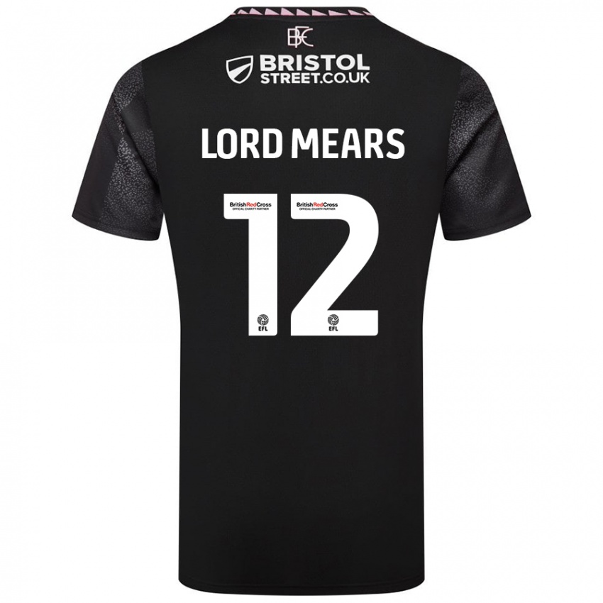 Hombre Camiseta Rhema Lord-Mears #12 Negro 2ª Equipación 2024/25 La Camisa Chile