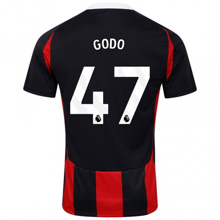 Hombre Camiseta Martial Godo #47 Negro Rojo 2ª Equipación 2024/25 La Camisa Chile