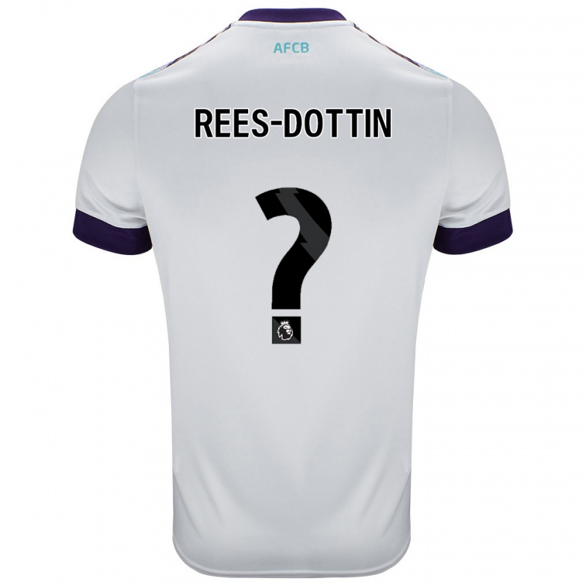 Hombre Camiseta Remy Rees-Dottin #0 Blanco Verde Púrpura 2ª Equipación 2024/25 La Camisa Chile