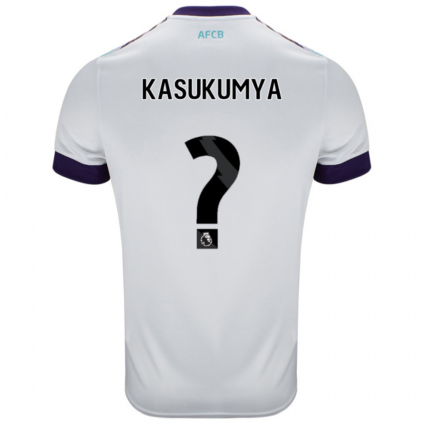 Hombre Camiseta Kashanga Kasukumya #0 Blanco Verde Púrpura 2ª Equipación 2024/25 La Camisa Chile