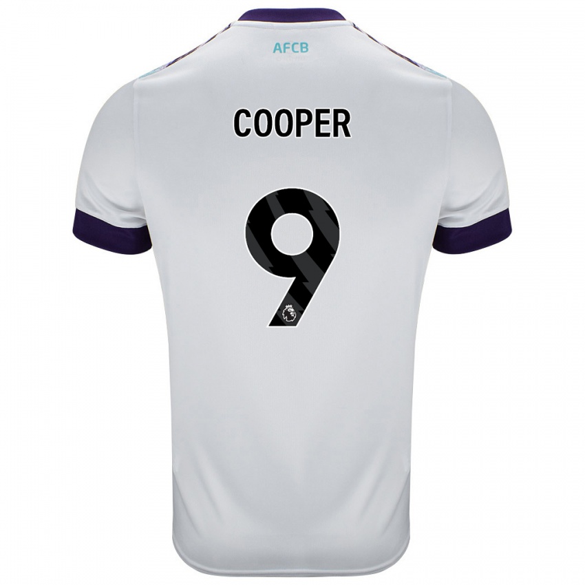 Hombre Camiseta Lucy Cooper #9 Blanco Verde Púrpura 2ª Equipación 2024/25 La Camisa Chile