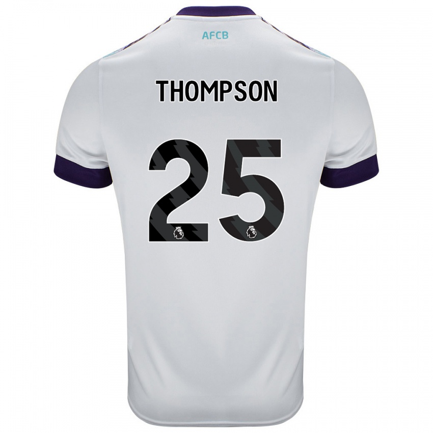 Hombre Camiseta Kenni Thompson #25 Blanco Verde Púrpura 2ª Equipación 2024/25 La Camisa Chile