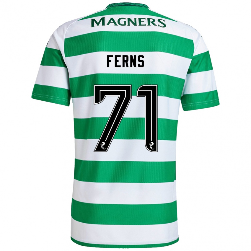 Mujer Camiseta Abbie Ferns #71 Verde Blanco 1ª Equipación 2024/25 La Camisa Chile