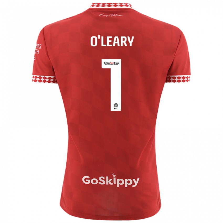 Mujer Camiseta Max O'leary #1 Rojo 1ª Equipación 2024/25 La Camisa Chile