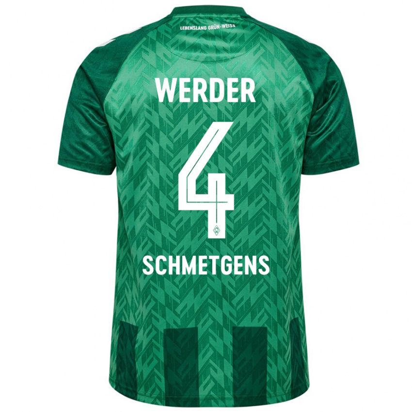 Mujer Camiseta Mick Schmetgens #4 Verde 1ª Equipación 2024/25 La Camisa Chile