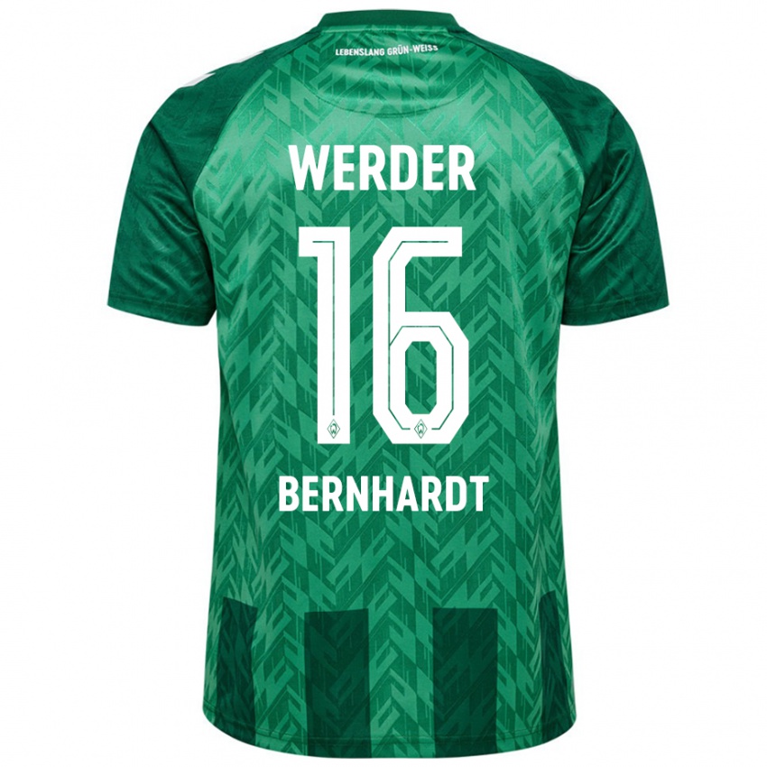 Mujer Camiseta Emilie Bernhardt #16 Verde 1ª Equipación 2024/25 La Camisa Chile