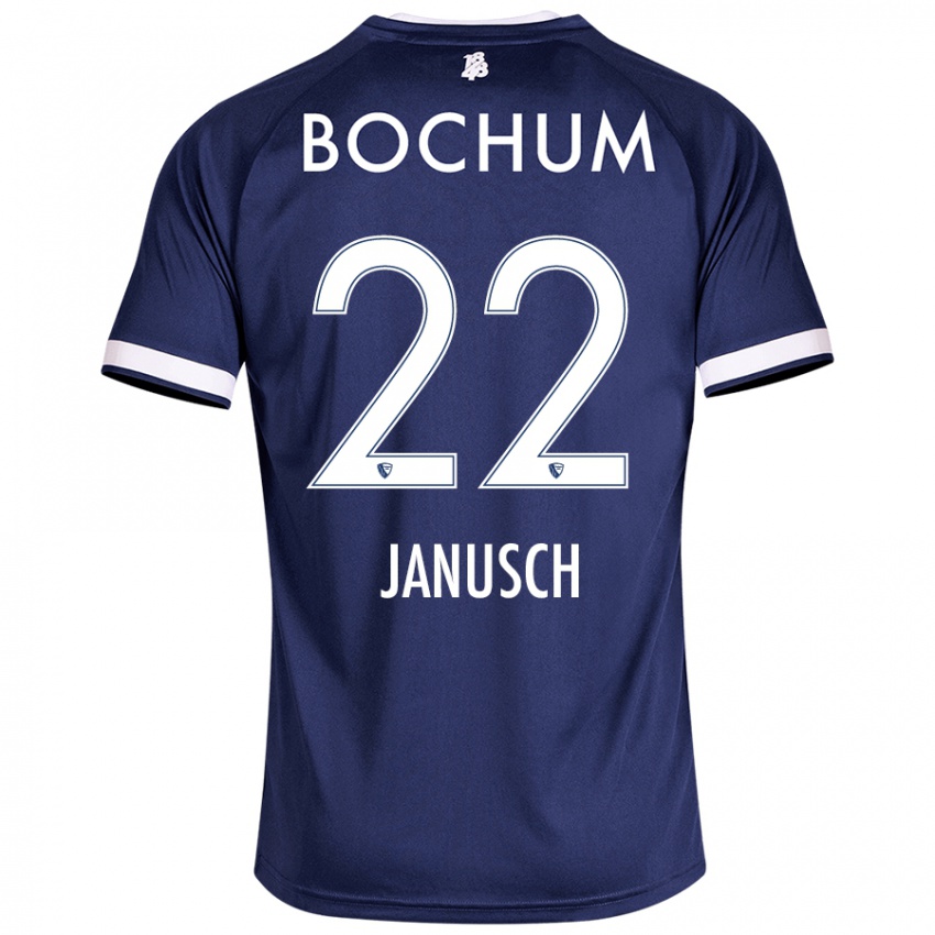 Mujer Camiseta Thees Janusch #22 Azul Oscuro 1ª Equipación 2024/25 La Camisa Chile