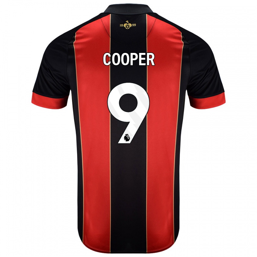 Mujer Camiseta Lucy Cooper #9 Rojo Negro 1ª Equipación 2024/25 La Camisa Chile