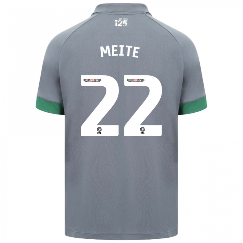 Mujer Camiseta Yakou Méïté #22 Gris Oscuro 2ª Equipación 2024/25 La Camisa Chile