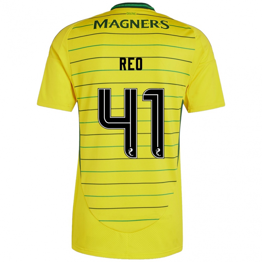 Mujer Camiseta Reo Hatate #41 Amarillo 2ª Equipación 2024/25 La Camisa Chile