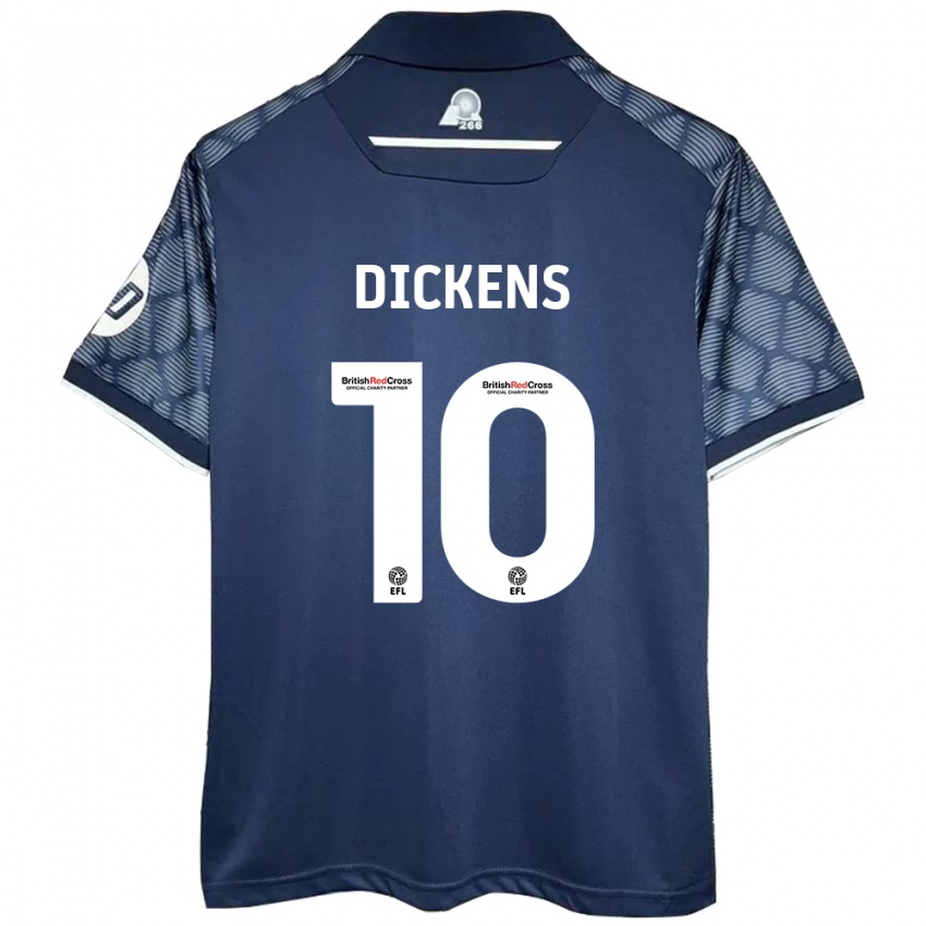 Mujer Camiseta Tj Dickens #10 Negro 2ª Equipación 2024/25 La Camisa Chile