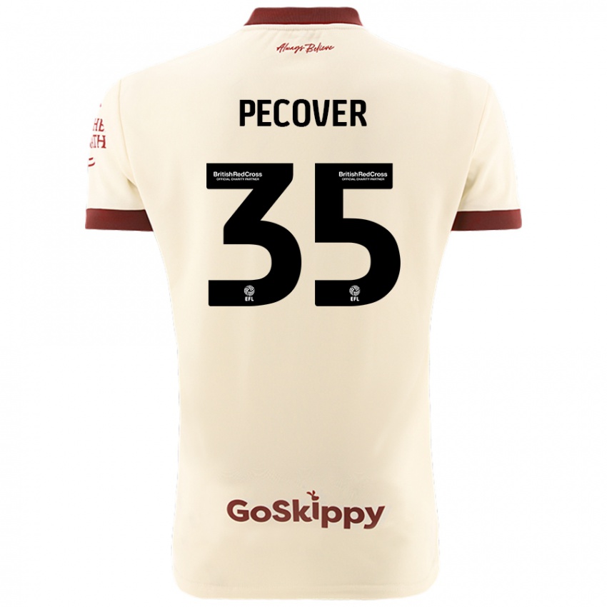 Mujer Camiseta Leo Pecover #35 Crema Blanco 2ª Equipación 2024/25 La Camisa Chile