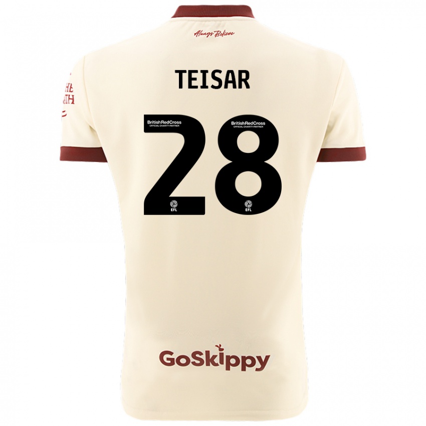 Mujer Camiseta Tianna Teisar #28 Crema Blanco 2ª Equipación 2024/25 La Camisa Chile