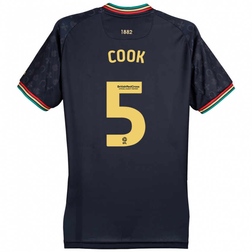 Mujer Camiseta Steve Cook #5 Azul Marino Oscuro 2ª Equipación 2024/25 La Camisa Chile