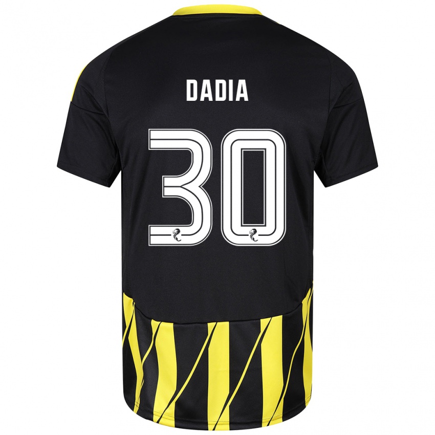 Mujer Camiseta Or Dadia #30 Negro Amarillo 2ª Equipación 2024/25 La Camisa Chile