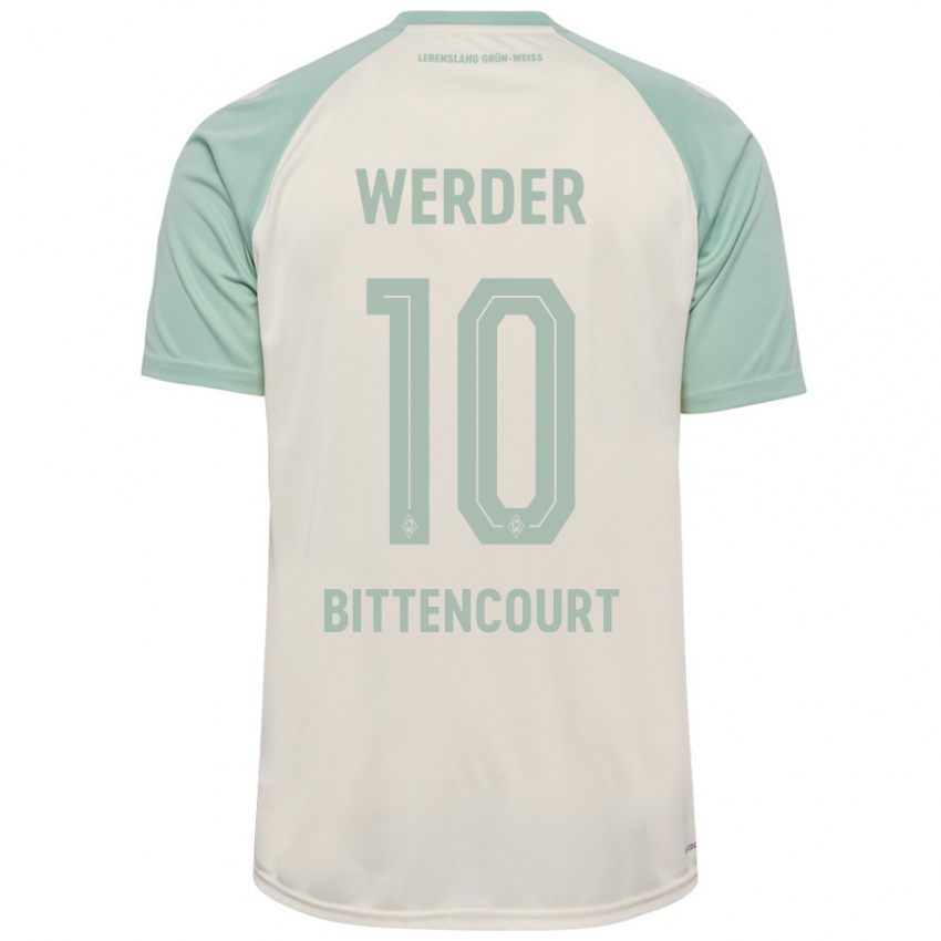 Mujer Camiseta Leonardo Bittencourt #10 Blanquecino Verde Claro 2ª Equipación 2024/25 La Camisa Chile