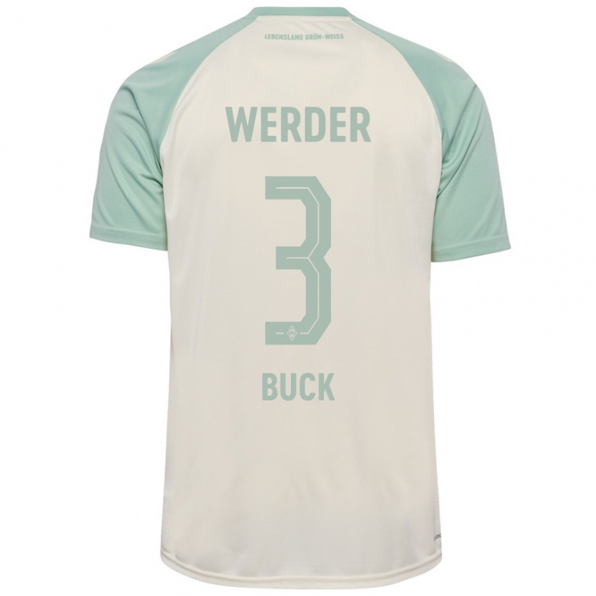 Mujer Camiseta Marten Buck #3 Blanquecino Verde Claro 2ª Equipación 2024/25 La Camisa Chile