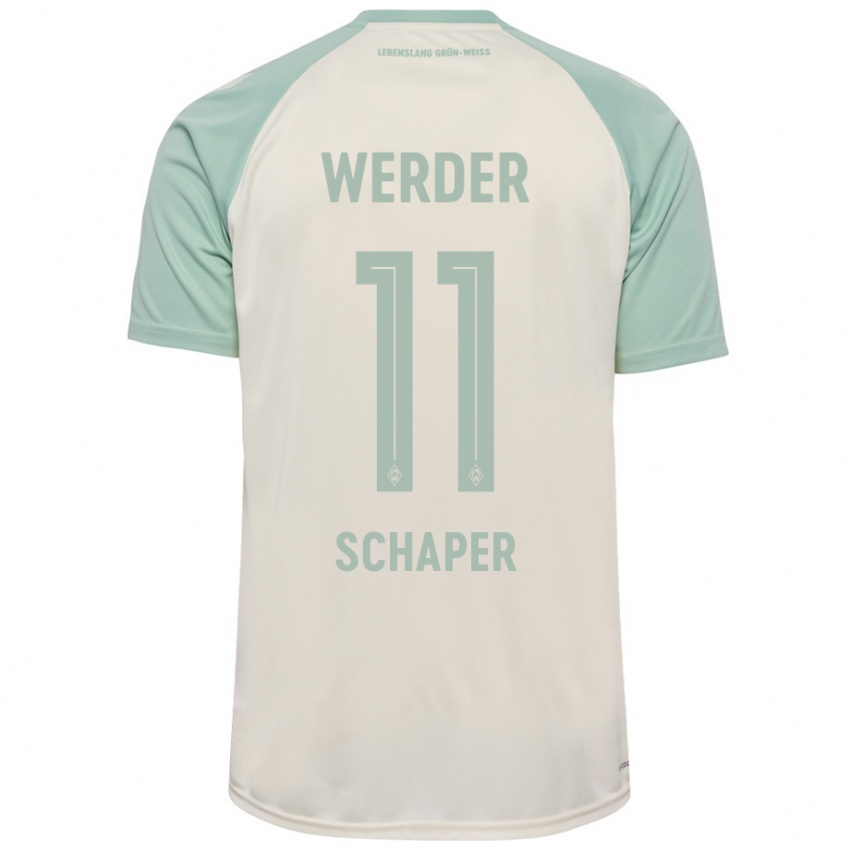 Mujer Camiseta Wilken Schaper #11 Blanquecino Verde Claro 2ª Equipación 2024/25 La Camisa Chile