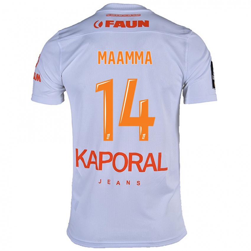 Mujer Camiseta Othmane Maamma #14 Blanco 2ª Equipación 2024/25 La Camisa Chile