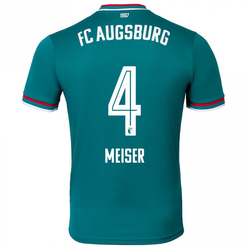 Mujer Camiseta Felix Meiser #4 Verde Oscuro 2ª Equipación 2024/25 La Camisa Chile