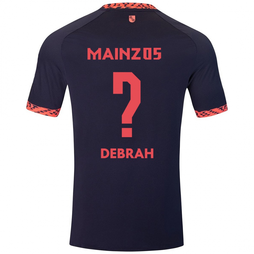 Mujer Camiseta Jeremiah Debrah #0 Azul Coral Rojo 2ª Equipación 2024/25 La Camisa Chile