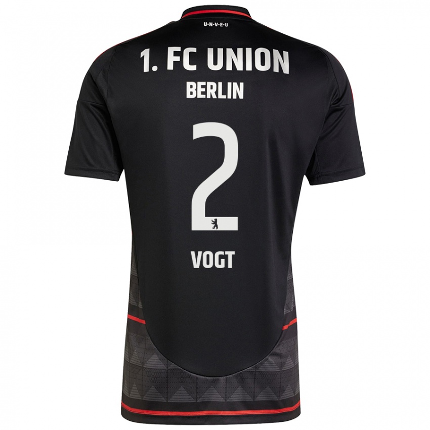 Mujer Camiseta Kevin Vogt #2 Negro 2ª Equipación 2024/25 La Camisa Chile