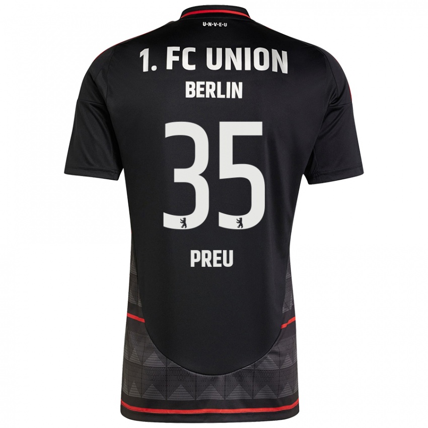 Mujer Camiseta David Preu #35 Negro 2ª Equipación 2024/25 La Camisa Chile