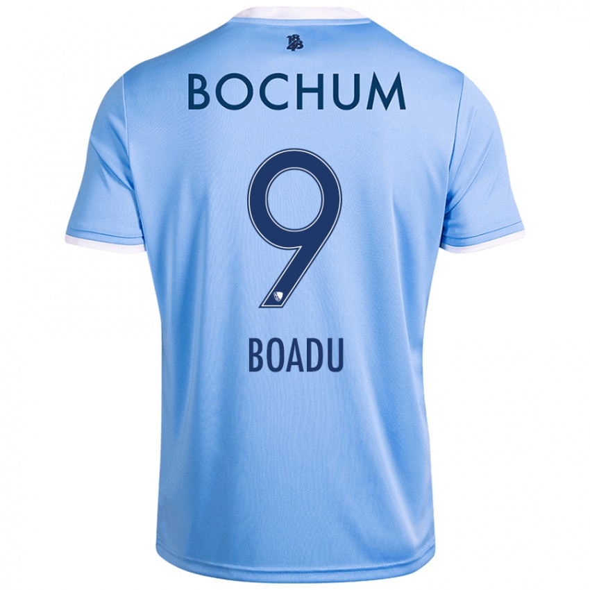 Mujer Camiseta Myron Boadu #9 Azul Cielo 2ª Equipación 2024/25 La Camisa Chile