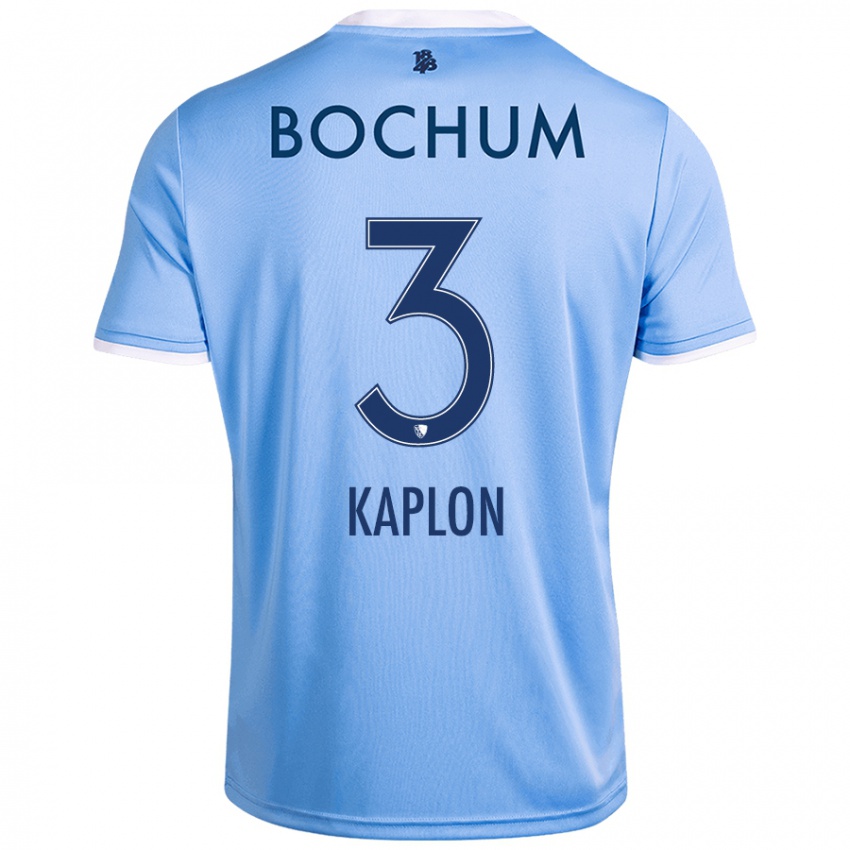 Mujer Camiseta Frauke Kaplon #3 Azul Cielo 2ª Equipación 2024/25 La Camisa Chile