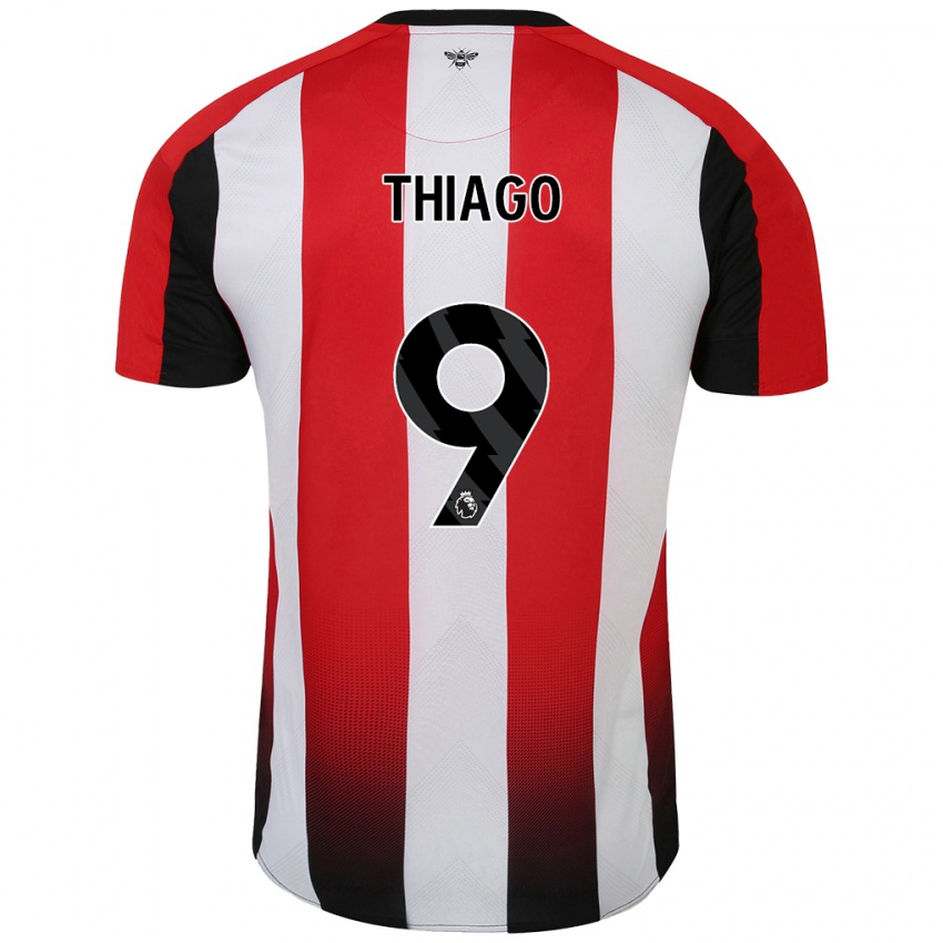 Niño Camiseta Igor Thiago #9 Rojo Blanco 1ª Equipación 2024/25 La Camisa Chile