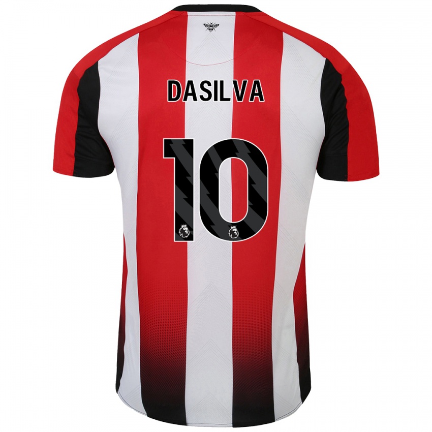 Niño Camiseta Josh Dasilva #10 Rojo Blanco 1ª Equipación 2024/25 La Camisa Chile