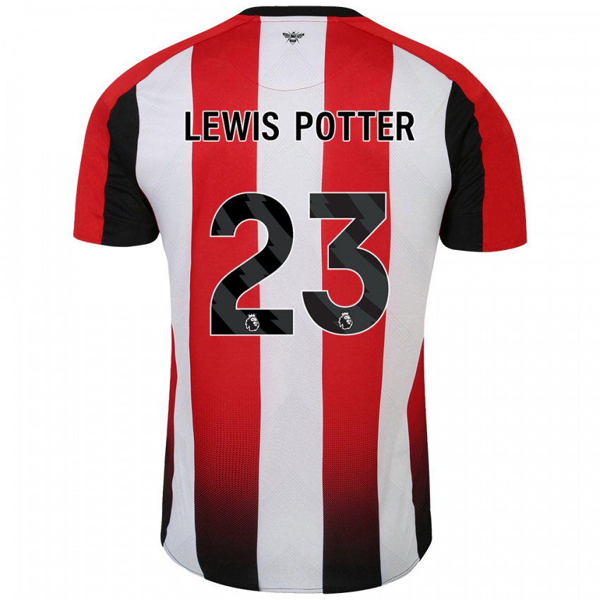 Niño Camiseta Keane Lewis-Potter #23 Rojo Blanco 1ª Equipación 2024/25 La Camisa Chile