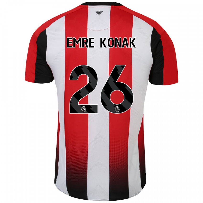 Niño Camiseta Yunus Emre Konak #26 Rojo Blanco 1ª Equipación 2024/25 La Camisa Chile